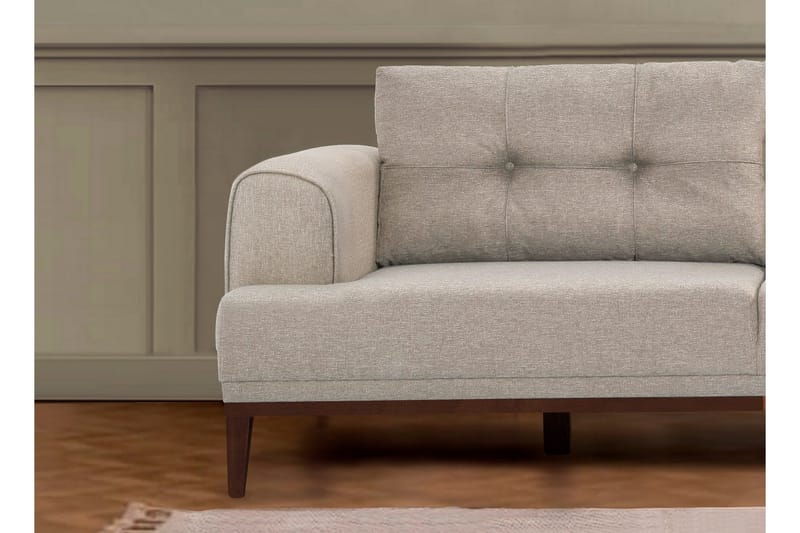 Valsot 4-seters Sofa med Divan - Krem - Møbler - Sofaer - Sofaer med sjeselong - 4 seters sofa med divan