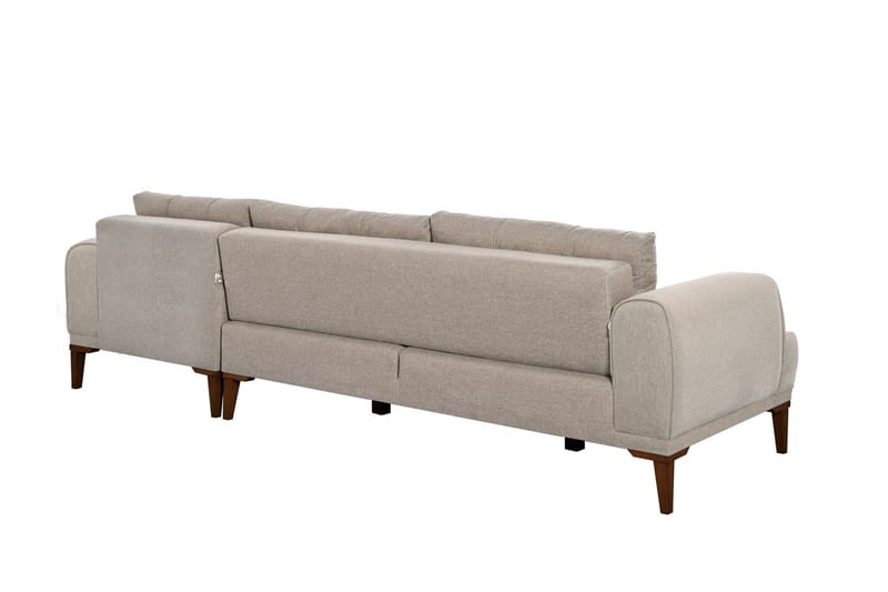 Valsot 4-seters Sofa med Divan - Krem - Møbler - Sofaer - Sofaer med sjeselong - 4 seters sofa med divan