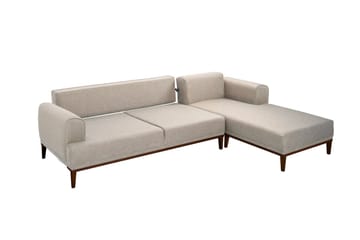 Valsot 4-seters Sofa med Divan - Krem - Møbler - Sofaer - Sofaer med sjeselong - 4 seters sofa med divan