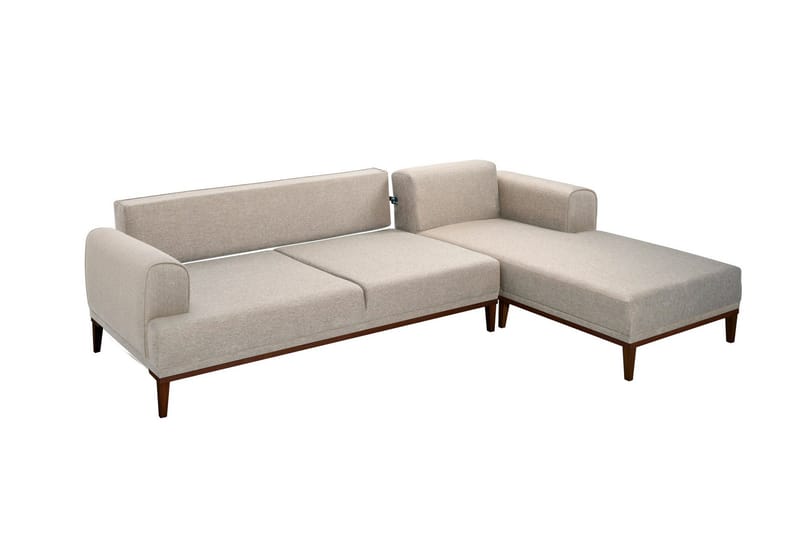 Valsot 4-seters Sofa med Divan - Krem - Møbler - Sofaer - Sofaer med sjeselong - 4 seters sofa med divan