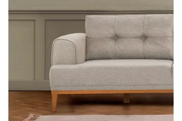 Valsot 4-seters Sofa med Divan - Krem - Møbler - Sofaer - Sofaer med sjeselong - 4 seters sofa med divan