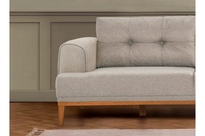 Valsot 4-seters Sofa med Divan - Krem - Møbler - Sofaer - Sofaer med sjeselong - 4 seters sofa med divan
