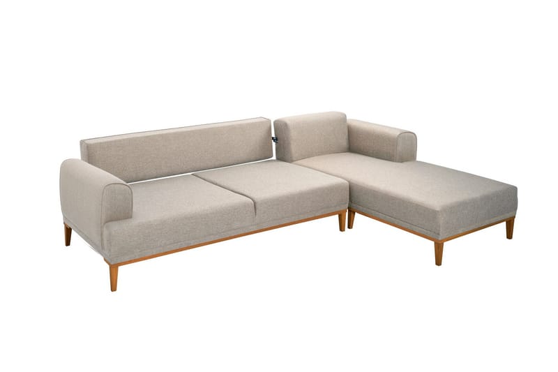 Valsot 4-seters Sofa med Divan - Krem - Møbler - Sofaer - Sofaer med sjeselong - 4 seters sofa med divan