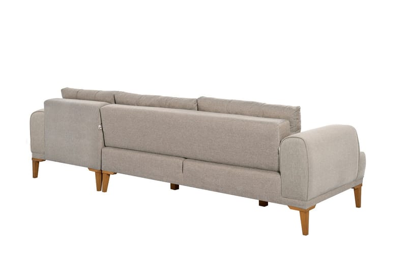 Valsot 4-seters Sofa med Divan - Krem - Møbler - Sofaer - Sofaer med sjeselong - 4 seters sofa med divan