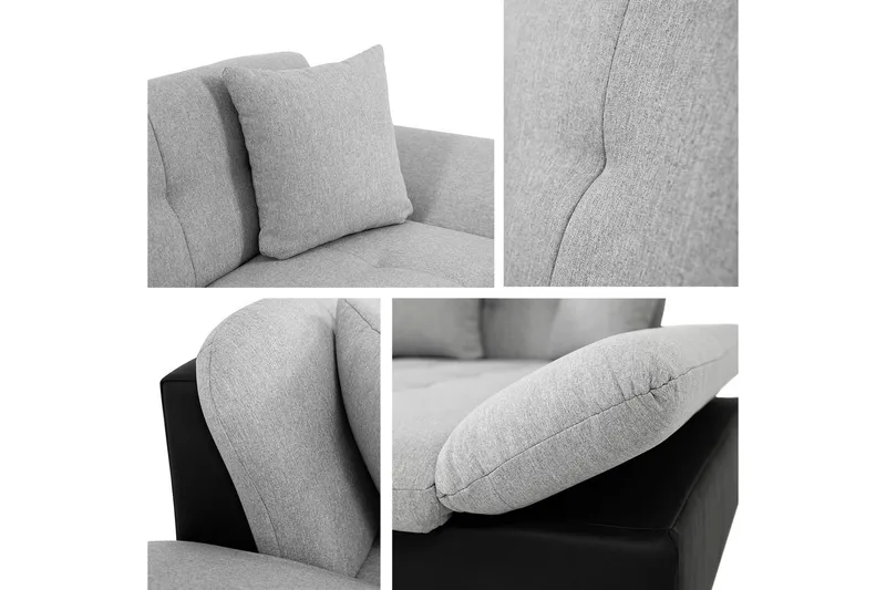 Vananda Sofa med Sjeselong 3-seter - Oransje - Møbler - Sofaer - Sofaer med sjeselong - 3 seters sofa med divan