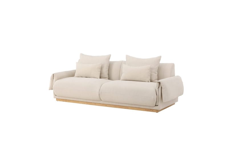 Vanlig sofa uten divan og sjeselong VIND Sofa VIND 3-seters Mollösund 237x95x82 cm Beige Beige - Møbler - Sofaer - 3 seter sofa