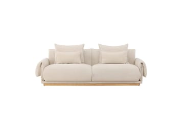 Vanlig sofa uten divan og sjeselong VIND Sofa VIND 3-seters Mollösund 237x95x82 cm Beige Beige - Møbler - Sofaer - 3 seter sofa