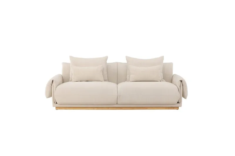 Vanlig sofa uten divan og sjeselong VIND Sofa VIND 3-seters Mollösund 237x95x82 cm Beige Beige