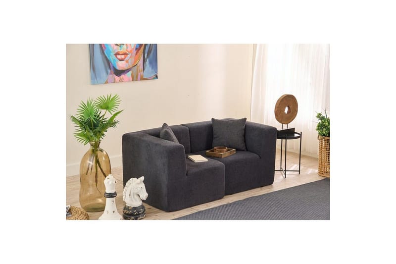 Veyno Sofa 2-sits - Antrasitt - Møbler - Sofaer - Modulsofaer - Komplett modulsofa