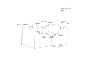 Veyno Sofa 2-sits - Brun - Møbler - Sofaer - Modulsofaer - Komplett modulsofa