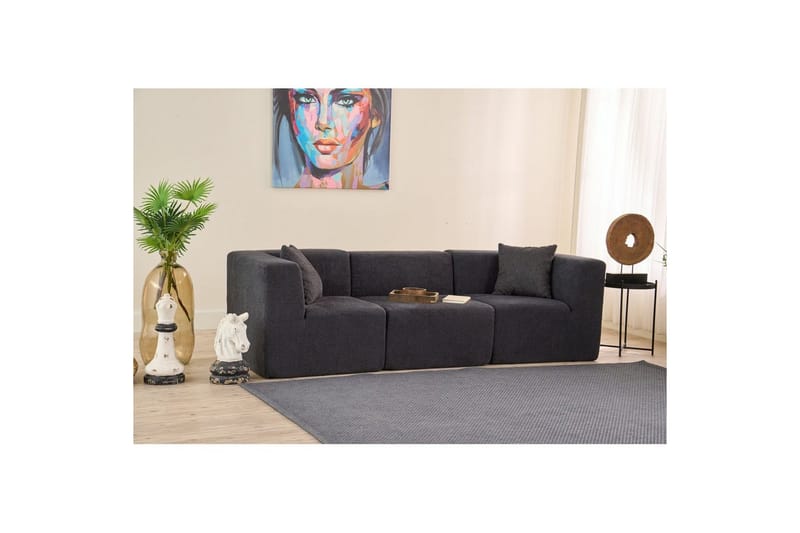 Veyno Sofa 3-sits - Antrasitt - Møbler - Sofaer - 3 seter sofa