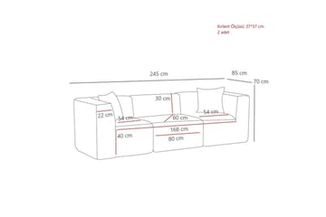Veyno Sofa 3-sits - Krem - Møbler - Sofaer - 3 seter sofa