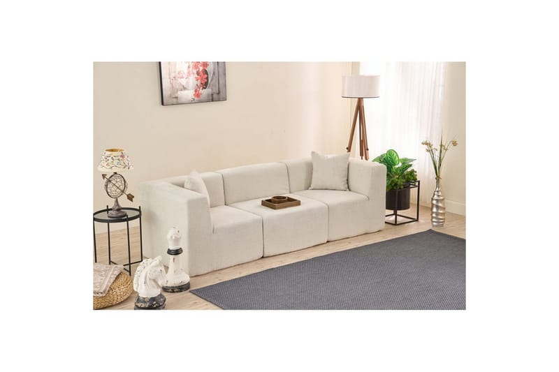 Veyno Sofa 3-sits - Krem - Møbler - Sofaer - 3 seter sofa
