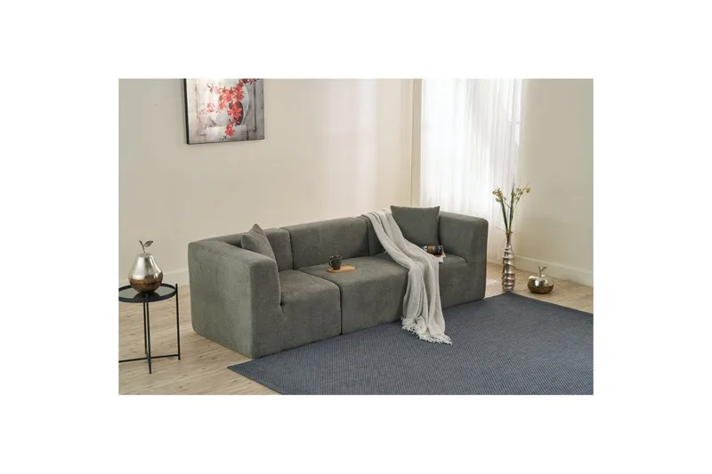 Veyno Sofa 3-sits - Mörkbeige - Møbler - Sofaer - 3 seter sofa