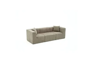Veyno Sofa 3-sits - Mörkbeige - Møbler - Sofaer - 3 seter sofa