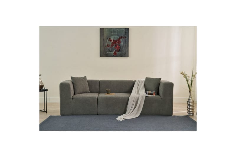 Veyno Sofa 3-sits - Mörkbeige - Møbler - Sofaer - 3 seter sofa
