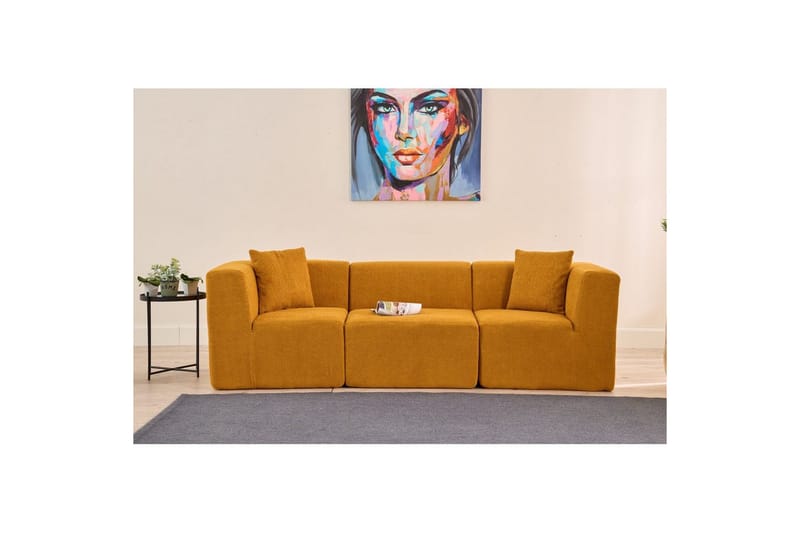 Veyno Sofa 3-sits - Oransje - Møbler - Sofaer - 3 seter sofa