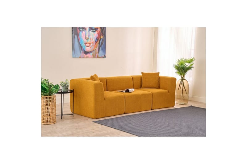 Veyno Sofa 3-sits - Oransje - Møbler - Sofaer - 3 seter sofa