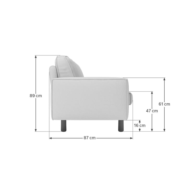 Vilsa 2-seters sofa - Brun/Mørkegrå - Møbler - Sofaer - Fløyelssofaer