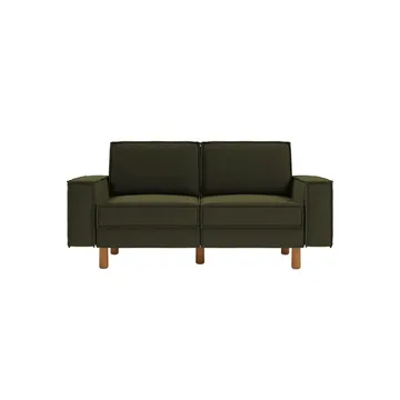 Vilsa 2-seters sofa - Brun/Mørkegrønn - Møbler - Sofaer - Fløyelssofaer