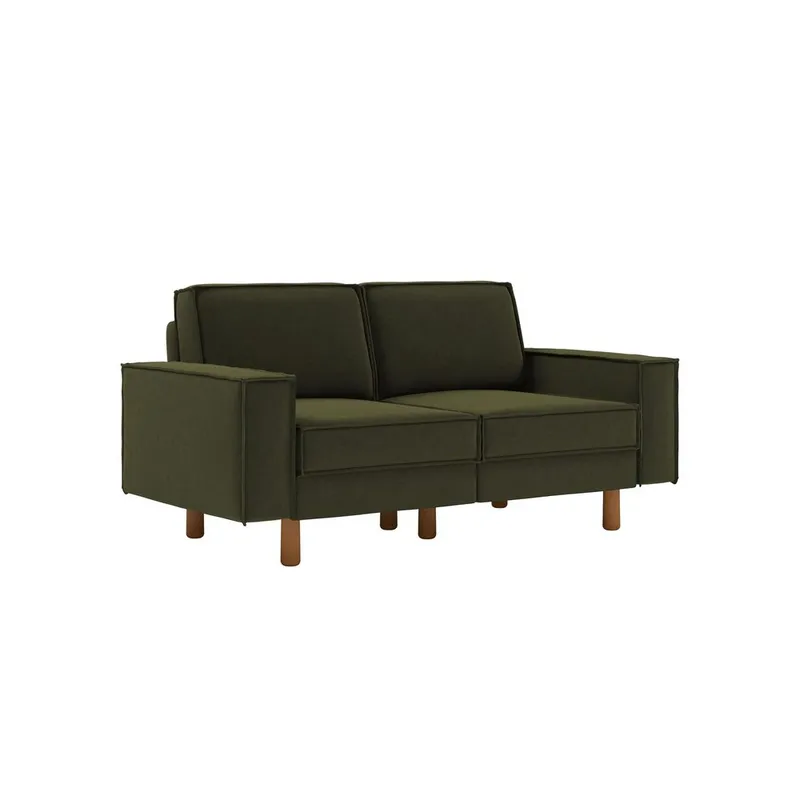 Vilsa 2-seters sofa, Brun/Mørkegrønn