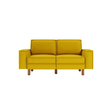 Vilsa 2-seters sofa - Gul/Brun - Møbler - Sofaer - 2 seter sofa
