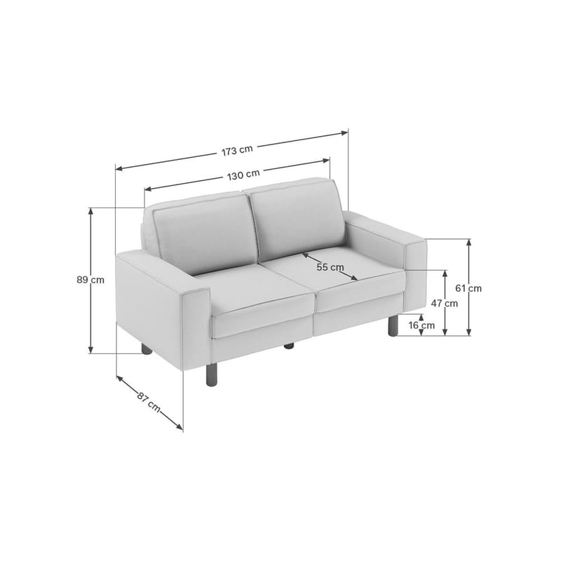 Vilsa 2-seters sofa - Gul/Brun - Møbler - Sofaer - 2 seter sofa