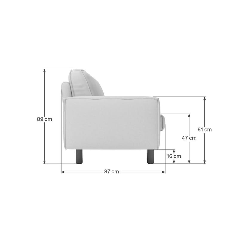 Vilsa 2-seters sofa - Hvit - Møbler - Sofaer - Fløyelssofaer