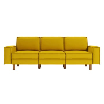 Vilsa 3-seter Myk Dyp Sofa i Lin - Gul|Brun - Møbler - Sofaer - 3 seter sofa