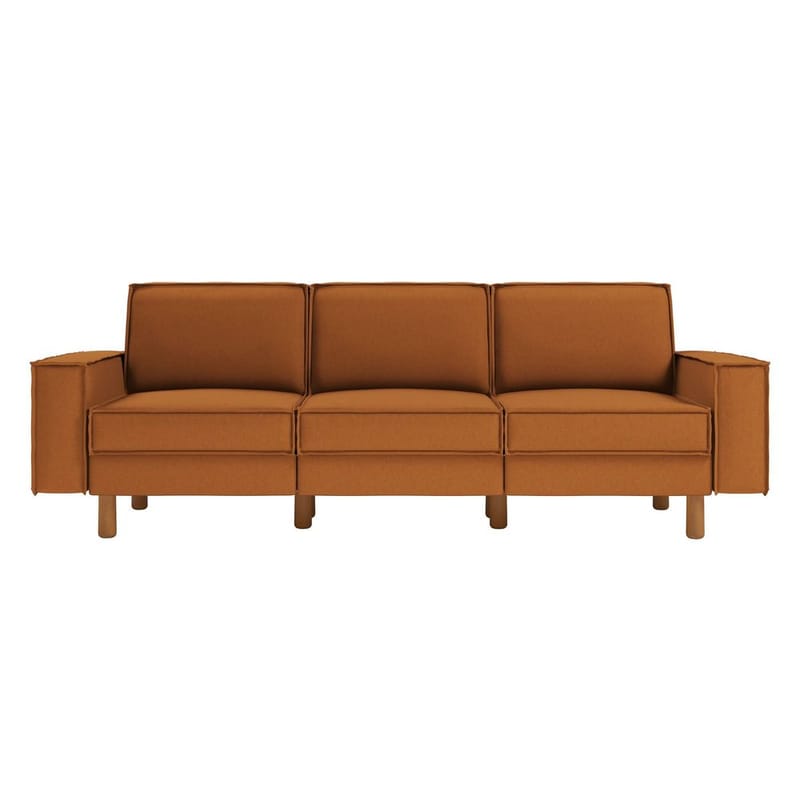 Vilsa 3-seter Myk Dyp Sofa i Stoff - Brun - Møbler - Sofaer - Fløyelssofaer