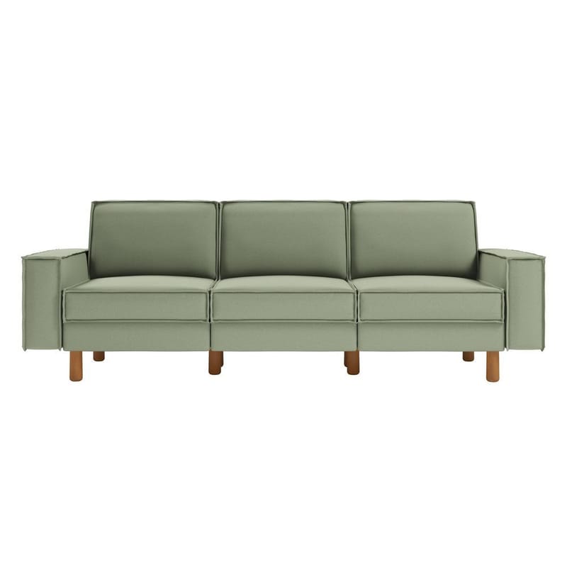 Vilsa 3-seter Myk Dyp Sofa i Stoff - Brun|Grønn - Møbler - Sofaer - Fløyelssofaer