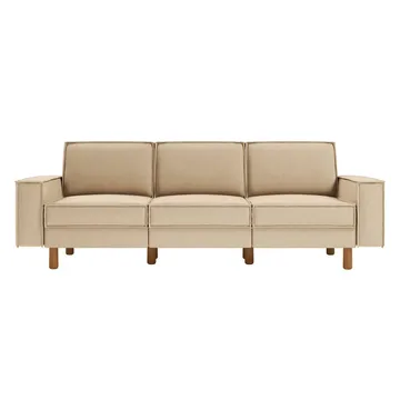 Vilsa 3-seters sofa - Brun/Sand - Møbler - Sofaer - Fløyelssofaer