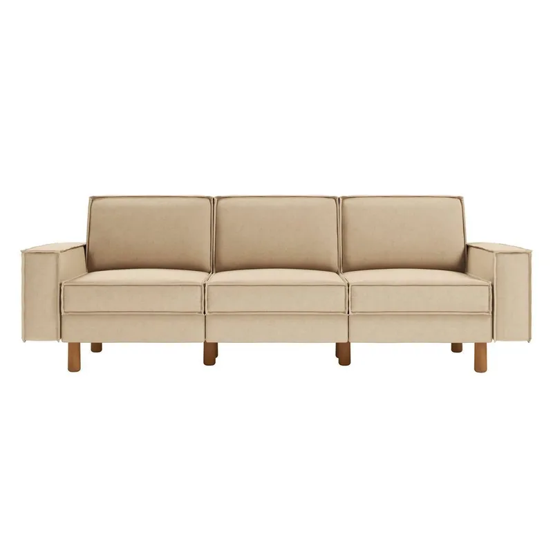 Vilsa 3-seters sofa - Brun/Sand - Møbler - Sofaer - Fløyelssofaer