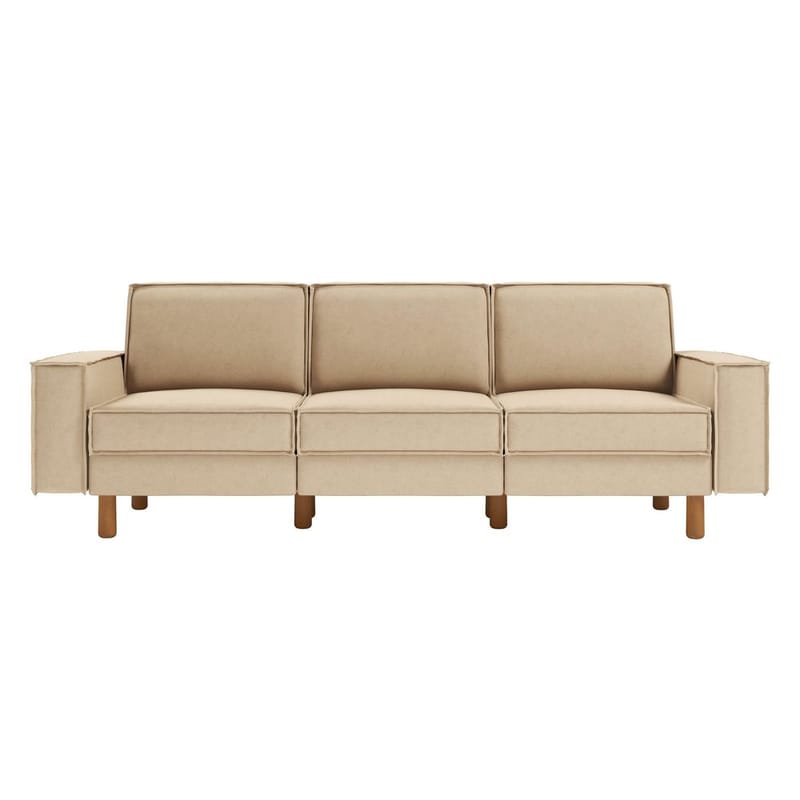 Vilsa 3-seters sofa - Brun/Sand - Møbler - Sofaer - Fløyelssofaer