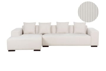 Westerfeld 4-seter Venstre L-formet Hjørnesofa 285 cm i Manchester - Hvit - Møbler - Sofaer - Hjørnesofaer