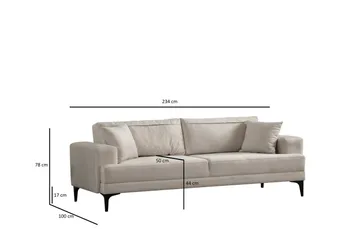 Winskill 3-seters Sofa - Ecru - Møbler - Sofaer - 3 seter sofa