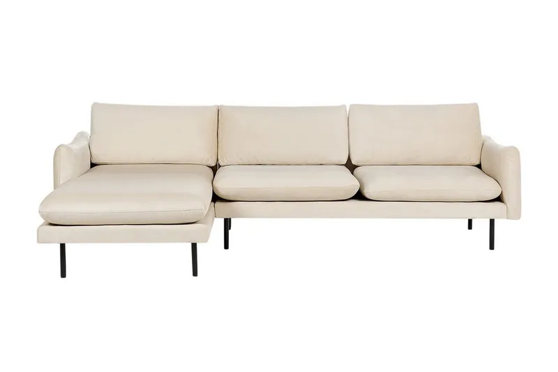 Woodal Hjørnesofa 4-seter, Beige/Svart