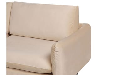 Woodal Hjørnesofa 4-seter - Beige/Svart - Møbler - Sofaer - Fløyelssofaer