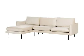 Woodal Hjørnesofa 4-seter - Beige/Svart - Møbler - Sofaer - Fløyelssofaer
