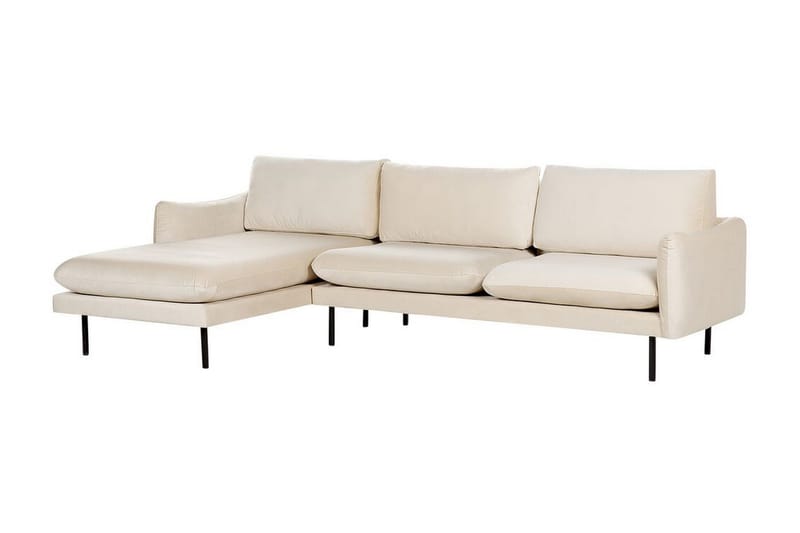Woodal Hj ørnesofa 4-seter - Beige/Svart - Møbler - Sofaer - Fløyelssofaer