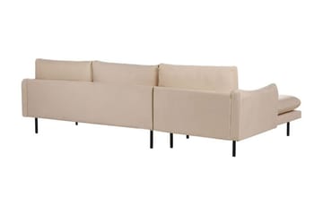 Woodal Hjørnesofa 4-seter - Beige/Svart - Møbler - Sofaer - Fløyelssofaer