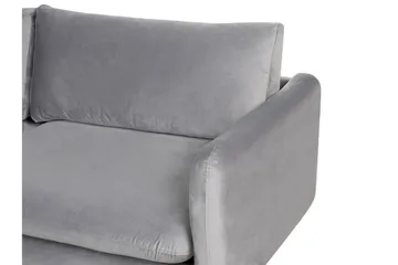 Woodal Hjørnesofa 4-seter - Grå/Svart - Møbler - Sofaer - Fløyelssofaer