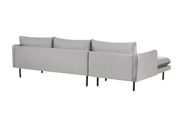 Woodal Hjørnesofa 4-seter - Grå/Svart - Møbler - Sofaer - Fløyelssofaer