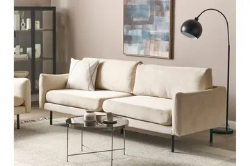 Woodal Sofa 3-seter - Beige/Svart - Møbler - Sofaer - Fløyelssofaer