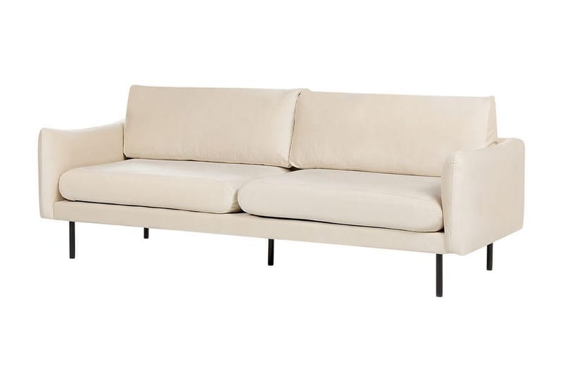 Woodal Sofa 3-seter - Beige/Svart - Møbler - Sofaer - Fløyelssofaer