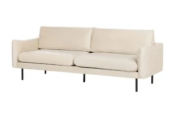 Woodal Sofa 3-seter - Beige/Svart - Møbler - Sofaer - Fløyelssofaer