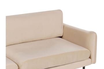 Woodal Sofa 3-seter - Beige/Svart - Møbler - Sofaer - Fløyelssofaer