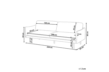 Woodal Sofa 3-seter - Brun/Svart - Møbler - Sofaer - 3 seter sofa