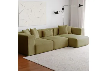 Yolo Sofa med Divan 6-sits - Khaki - Møbler - Sofaer - Fløyelssofaer