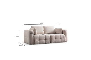 Yvara Sofa 2-sits - Beige - Møbler - Sofaer - Modulsofaer - Komplett modulsofa
